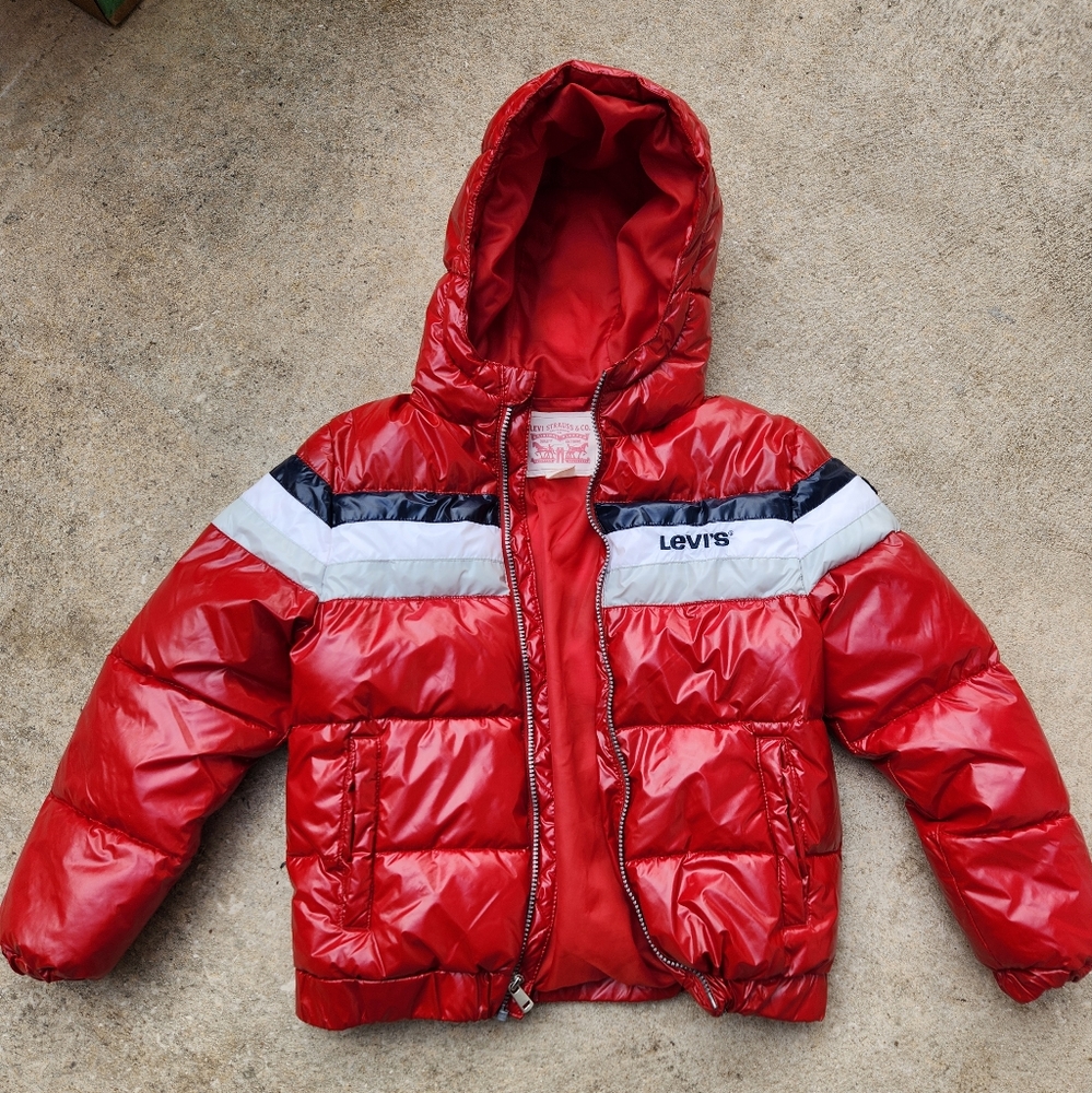 Boys Levi Jacket Medium Stripes Red White Blue